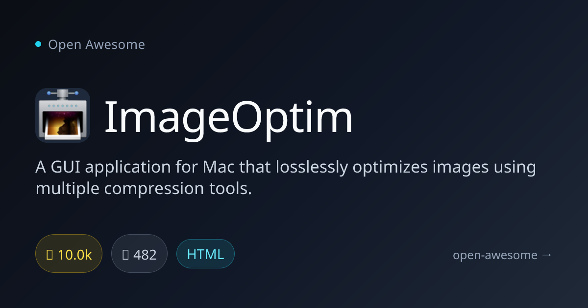 ImageOptim — Mac Image Optimization GUI | Open Awesome