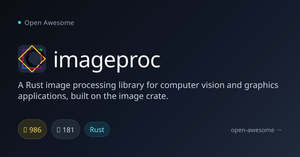 imageproc — Rust Image Processing Library | Open Awesome