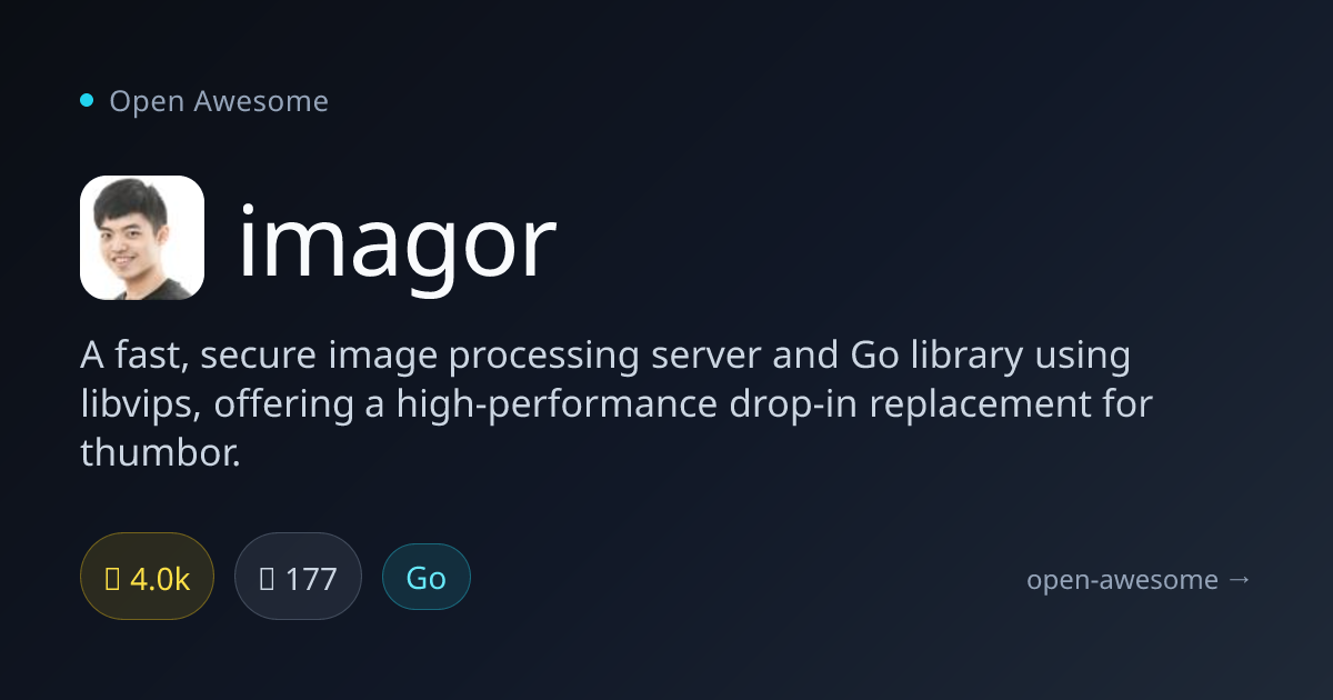 imagor — Fast Image Processing Server | Open Awesome