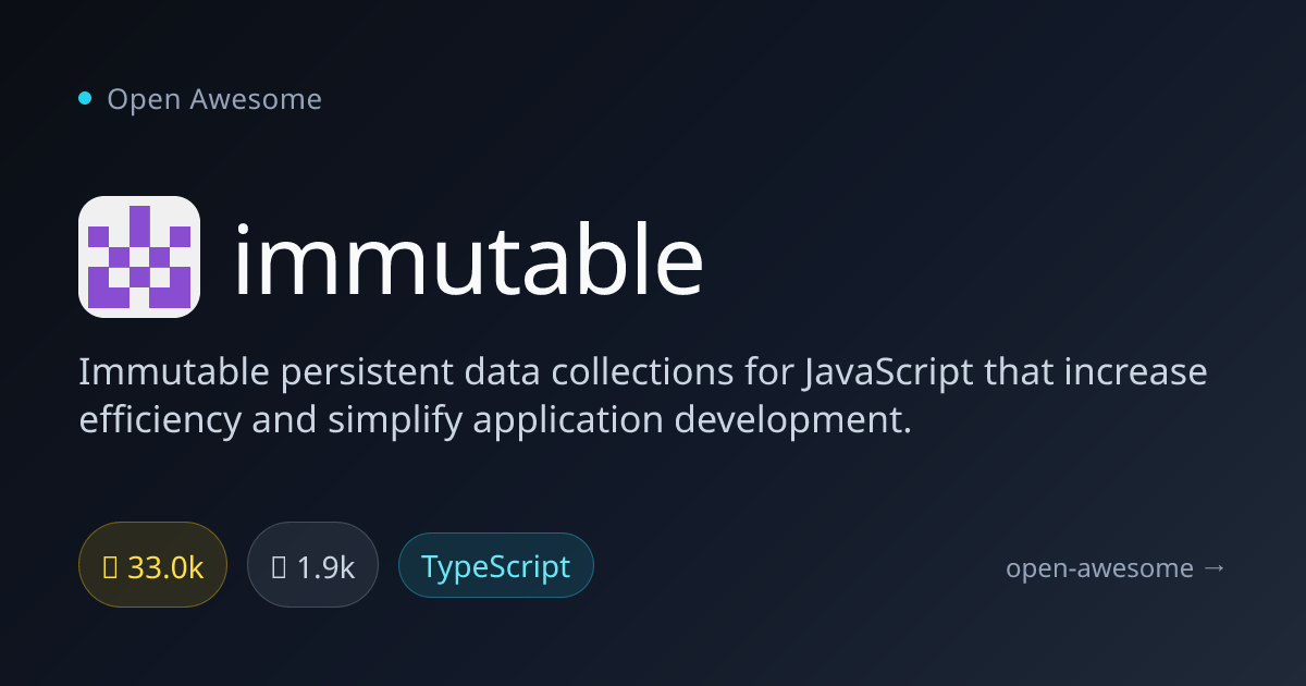 immutable — JavaScript Immutable Collections | Open Awesome