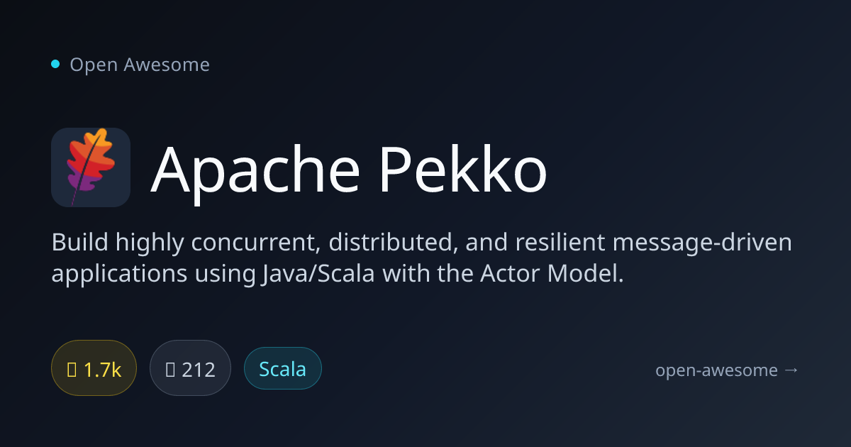 Apache Pekko — Actor Model for Java & Scala | Open Awesome