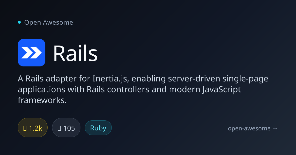 Rails — Rails Inertia.js Adapter | Open Awesome