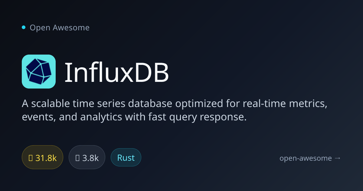 InfluxDB — Time Series Database for Metrics | Open Awesome