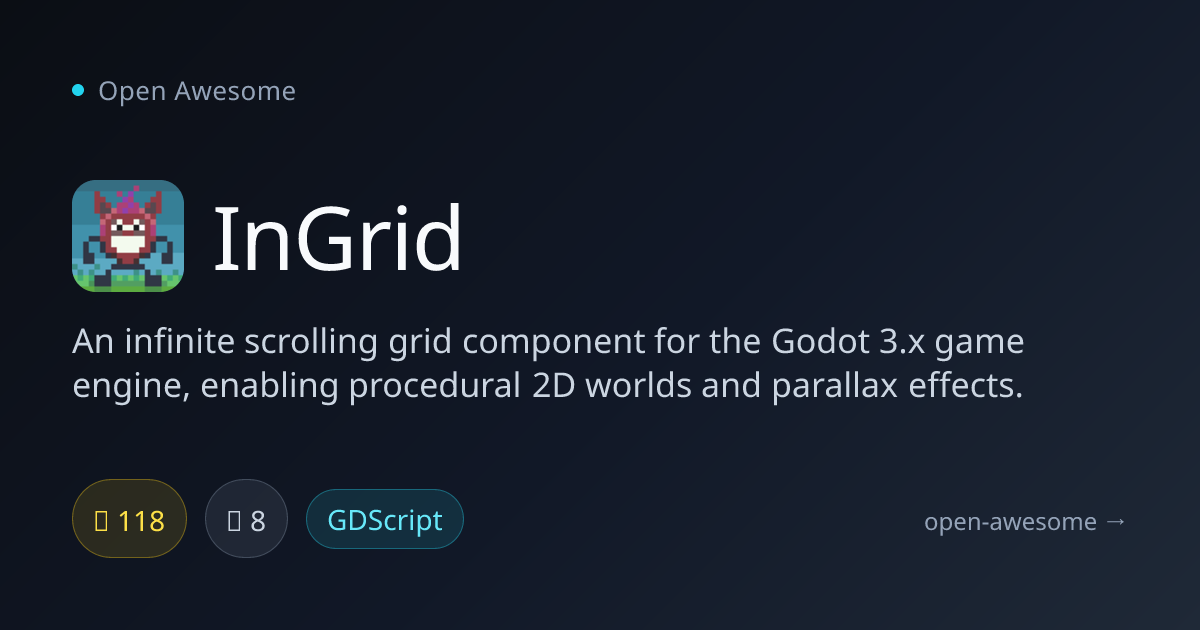 InGrid — Godot Infinite Scrolling Grid | Open Awesome