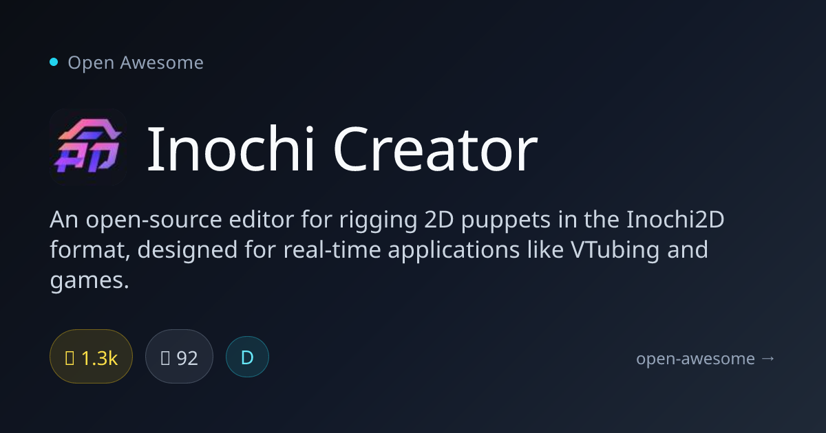 Inochi Creator — 2D Puppet Rigging Editor | Open Awesome