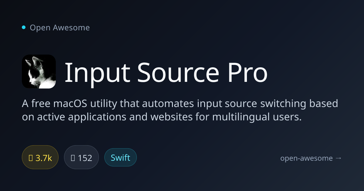 Input Source Pro — macOS Input Switcher | Open Awesome