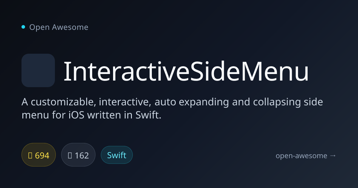InteractiveSideMenu — iOS Auto Expanding Side Menu | Open Awesome