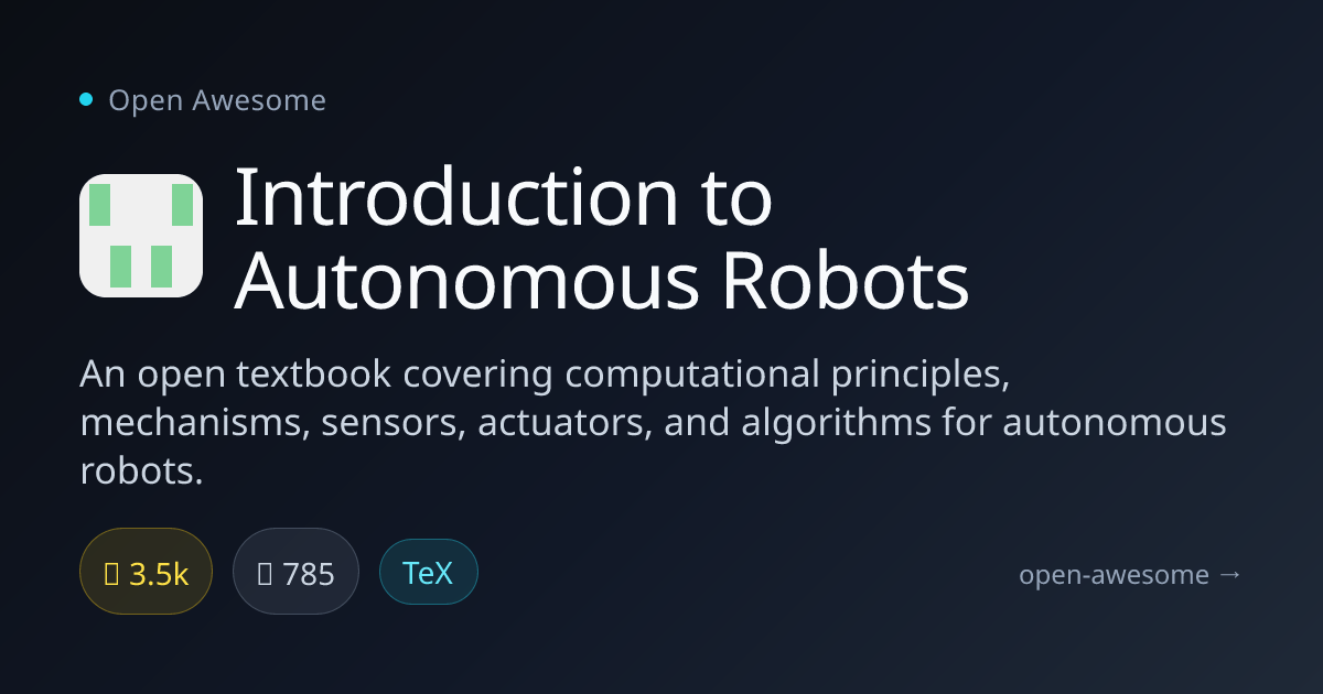 Introduction to Autonomous Robots — Open Textbook on Robotics | Open ...