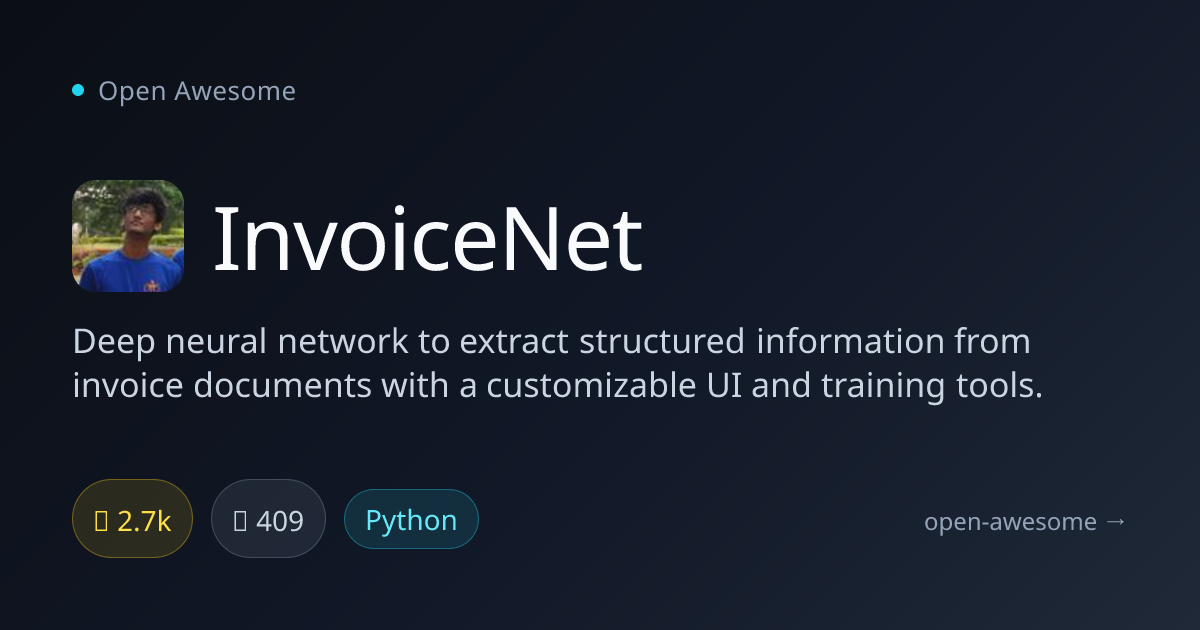 InvoiceNet — Invoice Data Extraction AI | Open Awesome