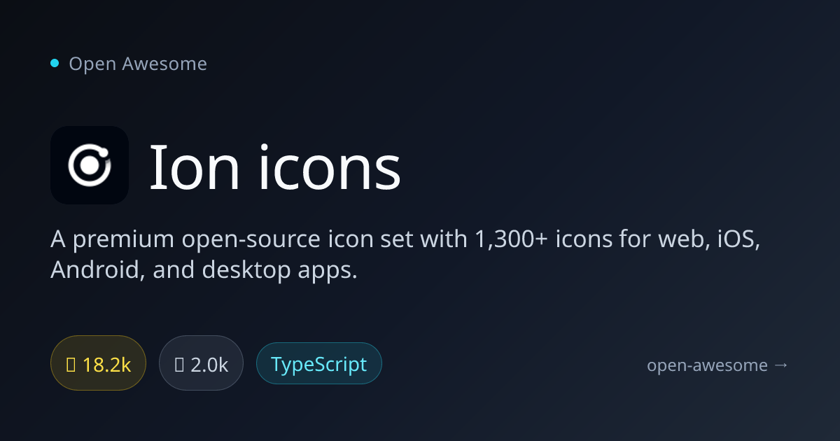 Ion icons — Premium Open-Source Icon Set | Open Awesome