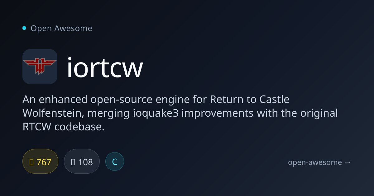 iortcw — Enhanced RTCW Engine | Open Awesome