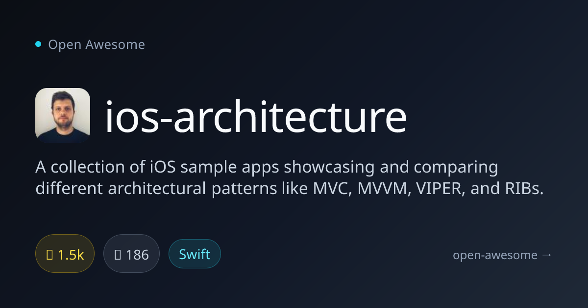 ios-architecture — iOS Sample Apps Collection | Open Awesome