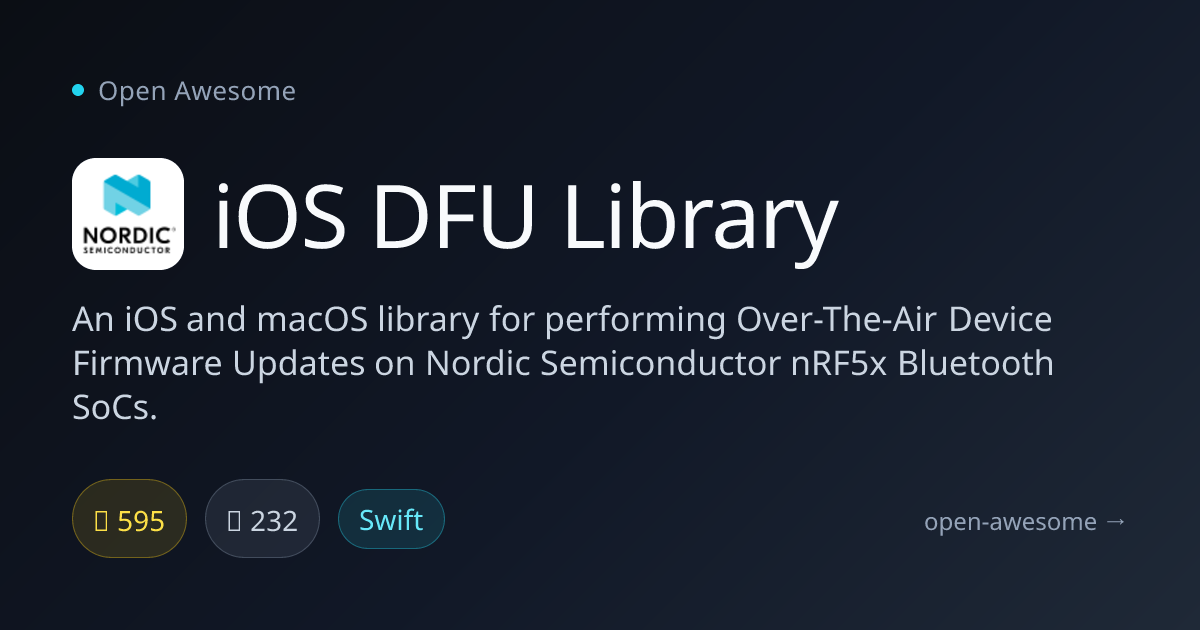 iOS DFU Library — iOS/macOS Firmware Update Library | Open Awesome