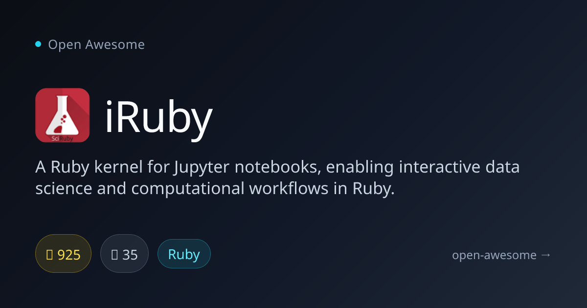 iRuby — Ruby Kernel for Jupyter Notebooks | Open Awesome