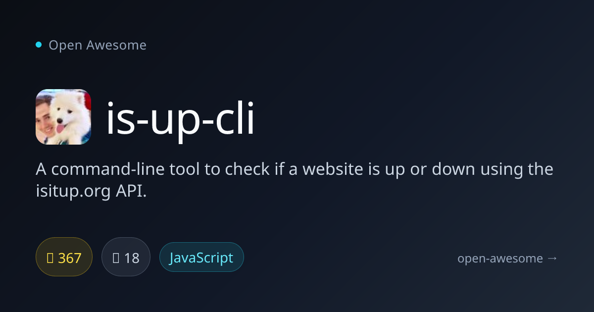 is-up-cli — Website Uptime CLI Tool | Open Awesome