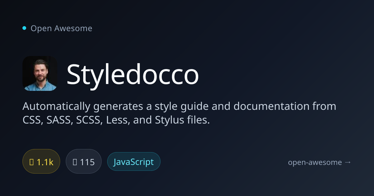 Styledocco — CSS Style Guide Generator | Open Awesome