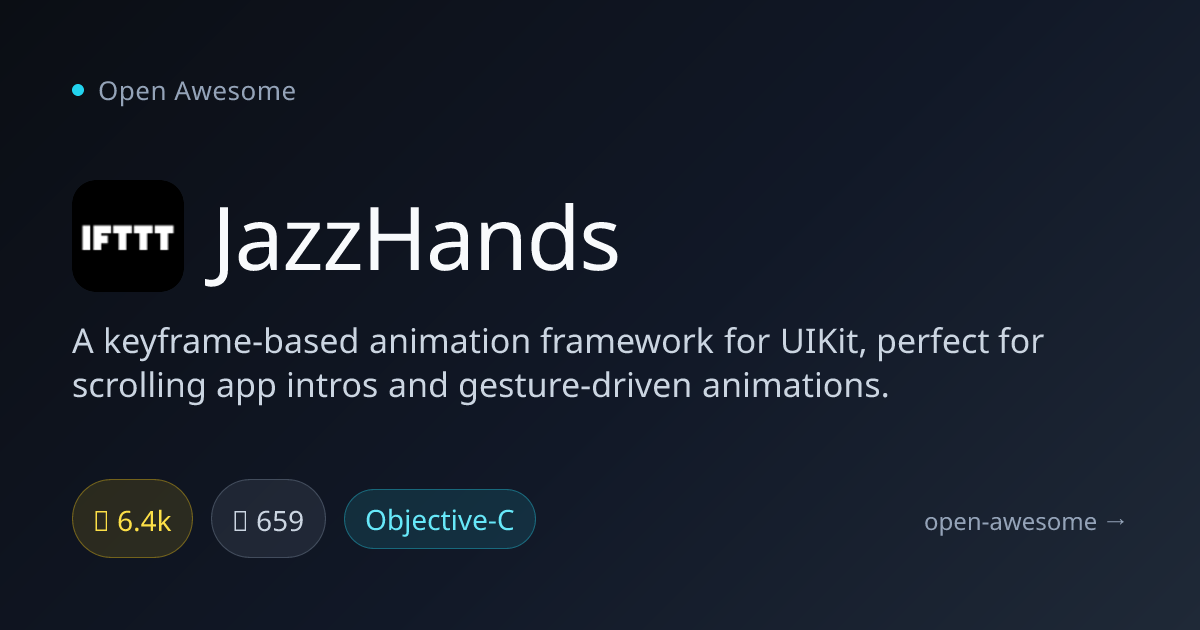 JazzHands — UIKit Keyframe Animation Framework | Open Awesome