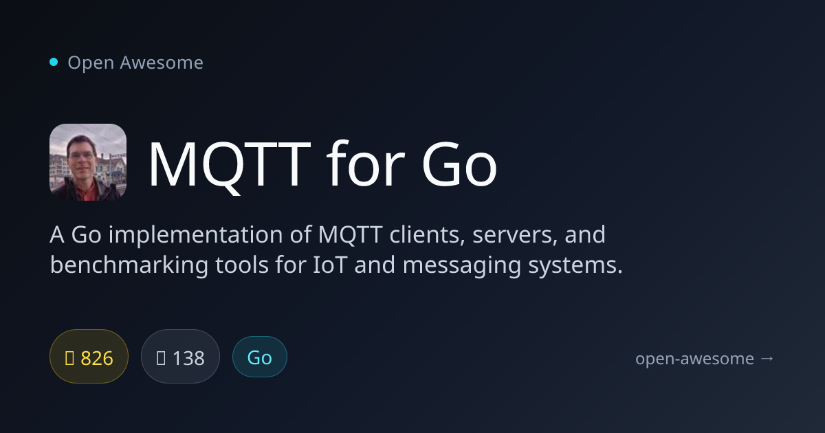 MQTT for Go — Go MQTT Client & Server | Open Awesome