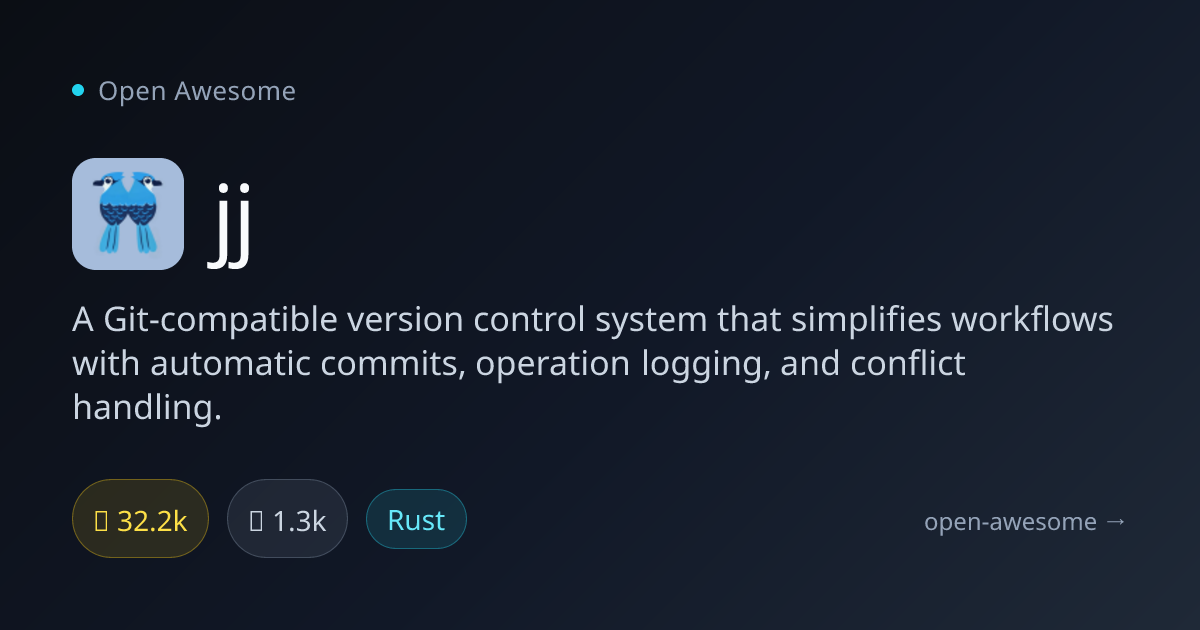 jj — Git-Compatible Version Control System | Open Awesome