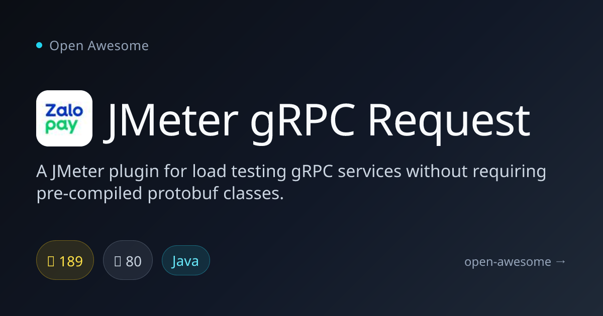 JMeter gRPC Request — JMeter Plugin for gRPC Testing | Open Awesome