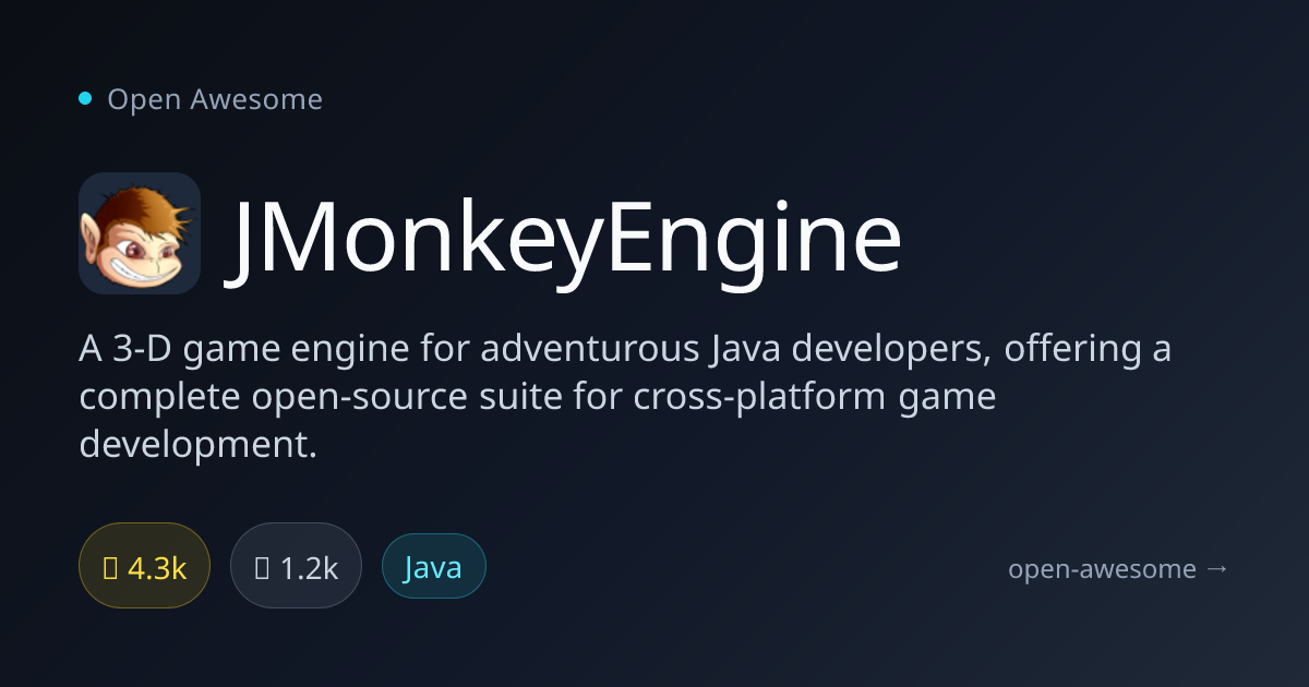 JMonkeyEngine — 3D Game Engine for Java | Open Awesome