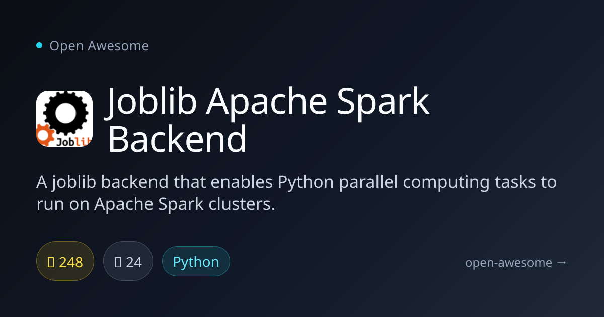 Joblib Apache Spark Backend — Python Parallel Computing on Spark | Open ...