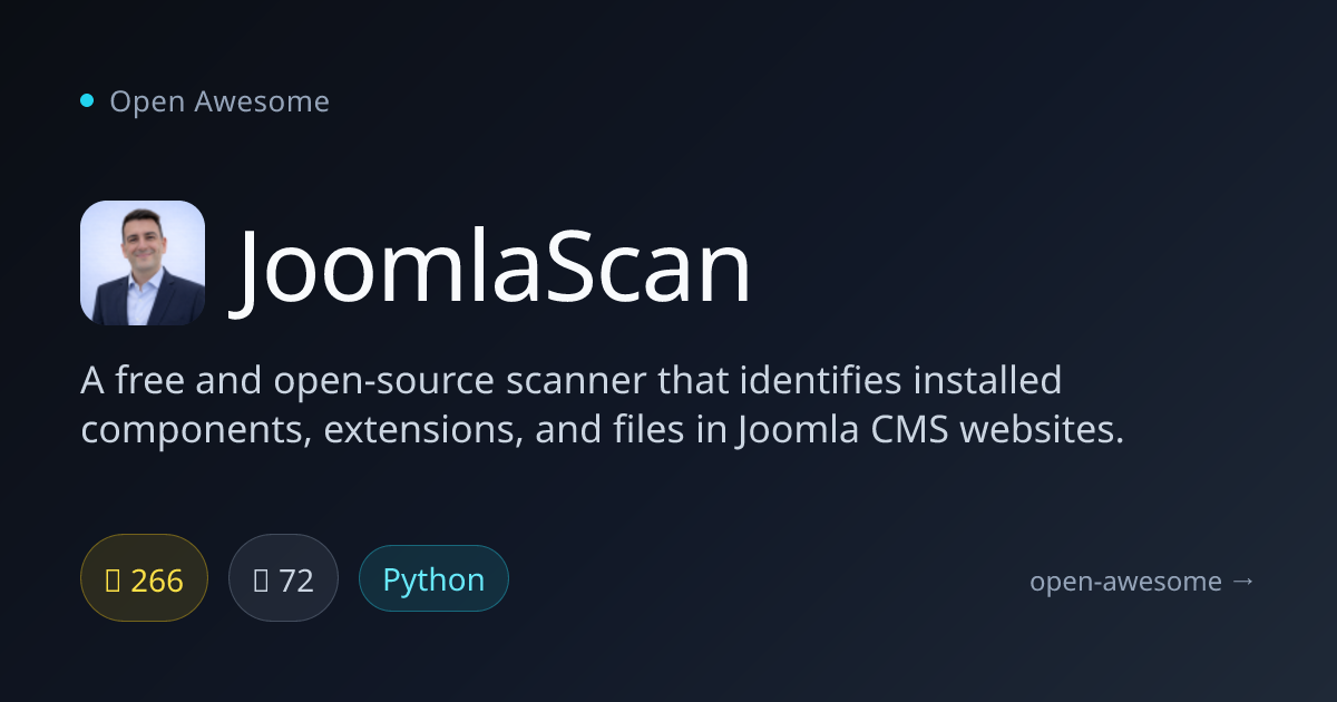 JoomlaScan — Open Source Joomla CMS Scanner | Open Awesome