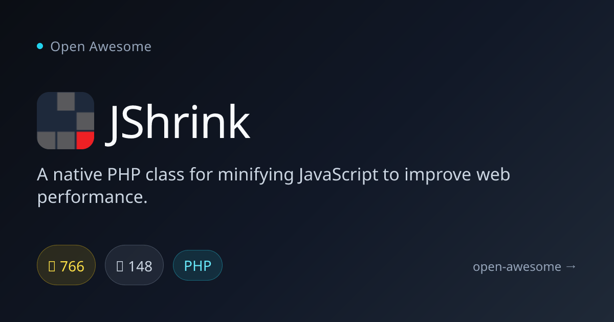 JShrink — PHP JavaScript Minifier | Open Awesome
