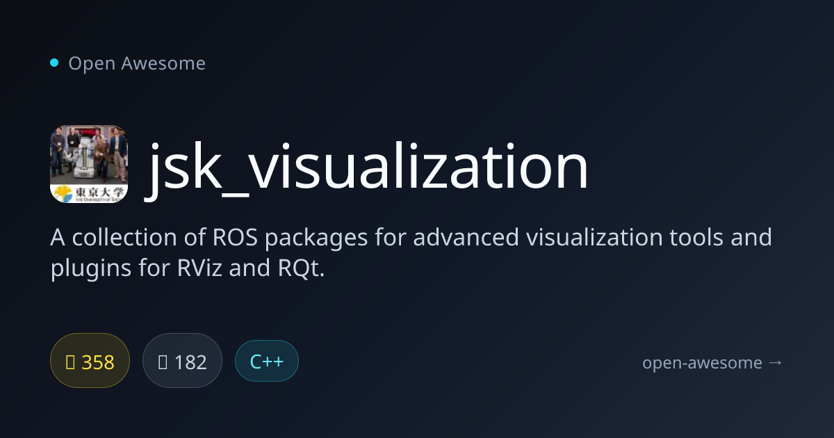 jsk_visualization — ROS Visualization Tools for RViz | Open Awesome