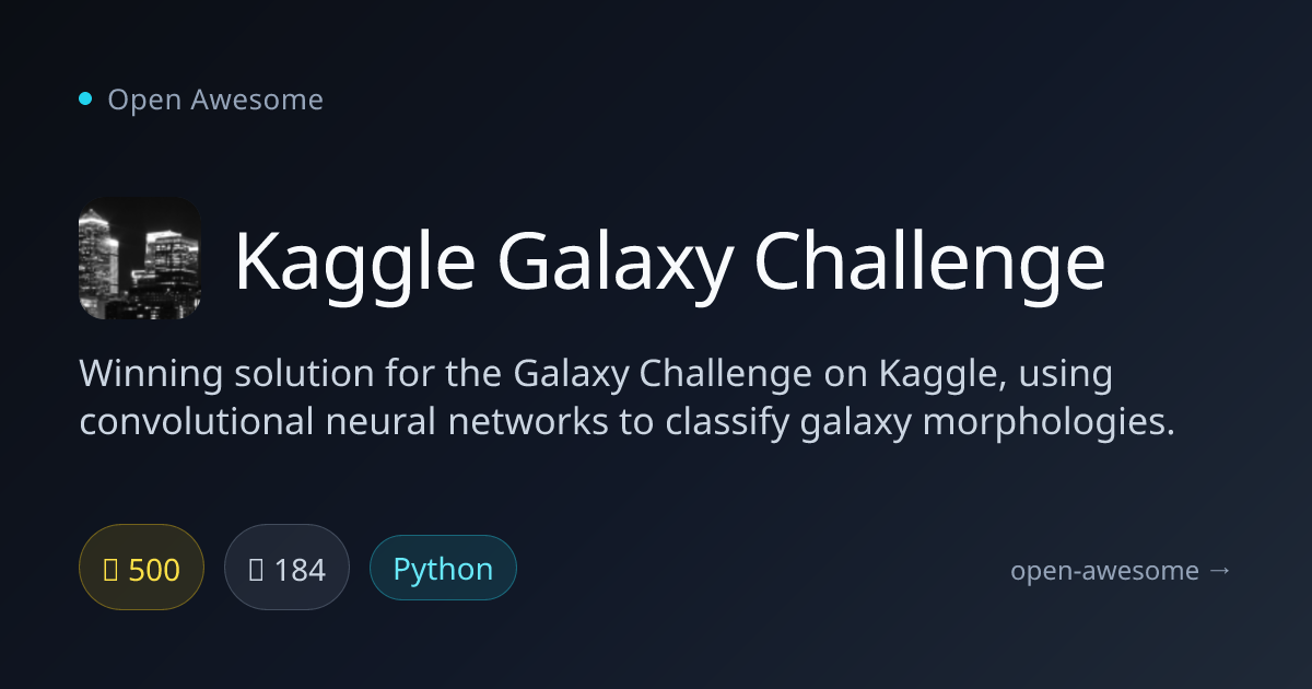 Kaggle Galaxy Challenge — Galaxy Classification Solution | Open Awesome