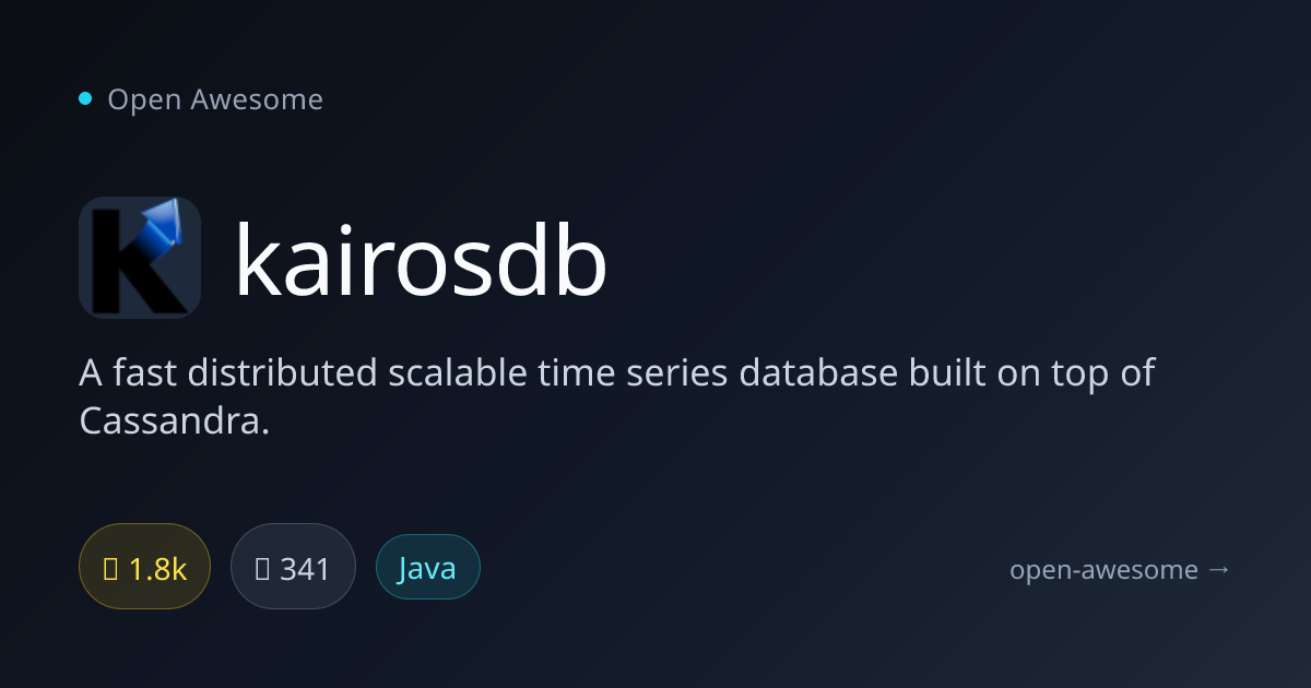 kairosdb — Distributed Time Series Database | Open Awesome