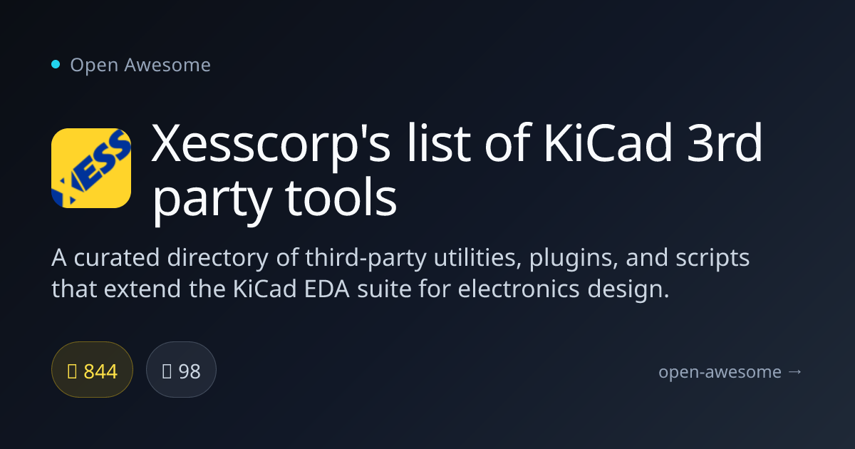 Xesscorp's list of KiCad 3rd party tools — KiCad EDA Third-Party Tools ...