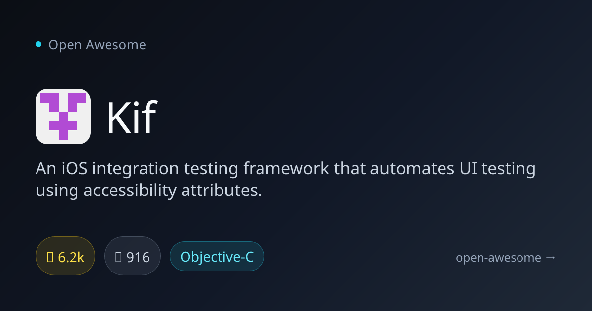 Kif — iOS UI Integration Testing Framework | Open Awesome