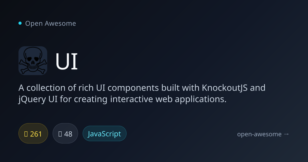 UI — KnockoutJS jQuery UI Components | Open Awesome
