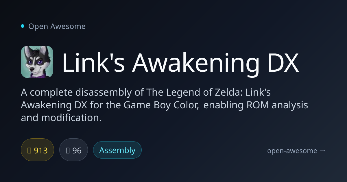 Link's Awakening DX — Zelda DX Game Boy Disassembly | Open Awesome