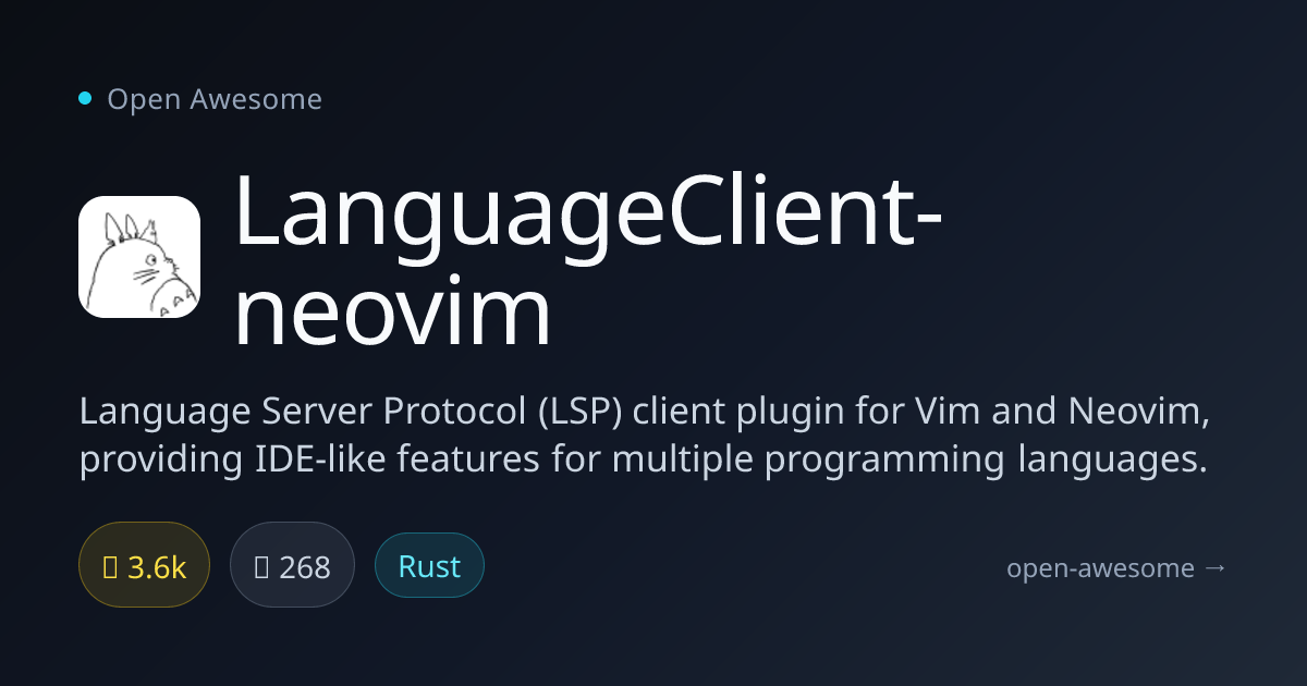 LanguageClient-neovim — LSP Client for Vim & Neovim | Open Awesome