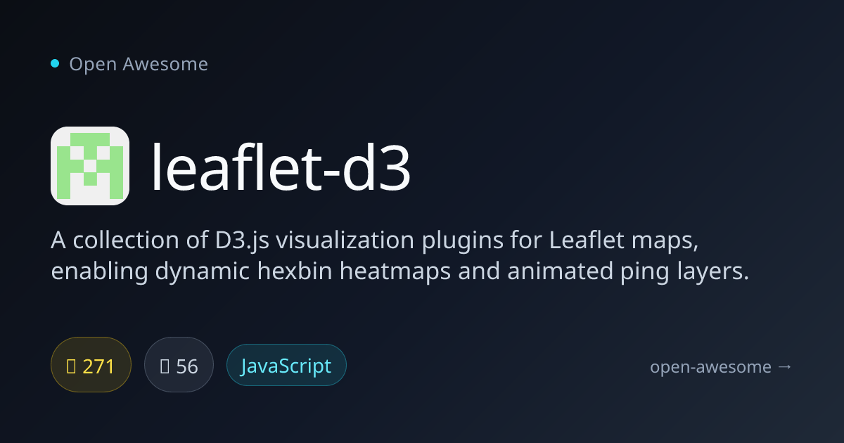 leaflet-d3 — D3 Visualizations for Leaflet | Open Awesome