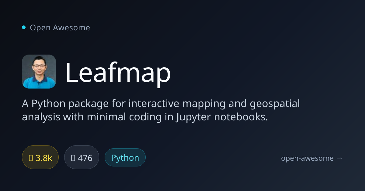 Leafmap — Interactive Geospatial Mapping | Open Awesome