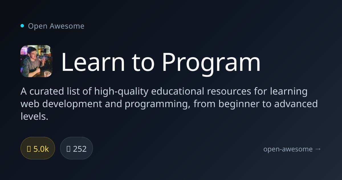 Learn to Program — Programming Learning Resources | Open Awesome