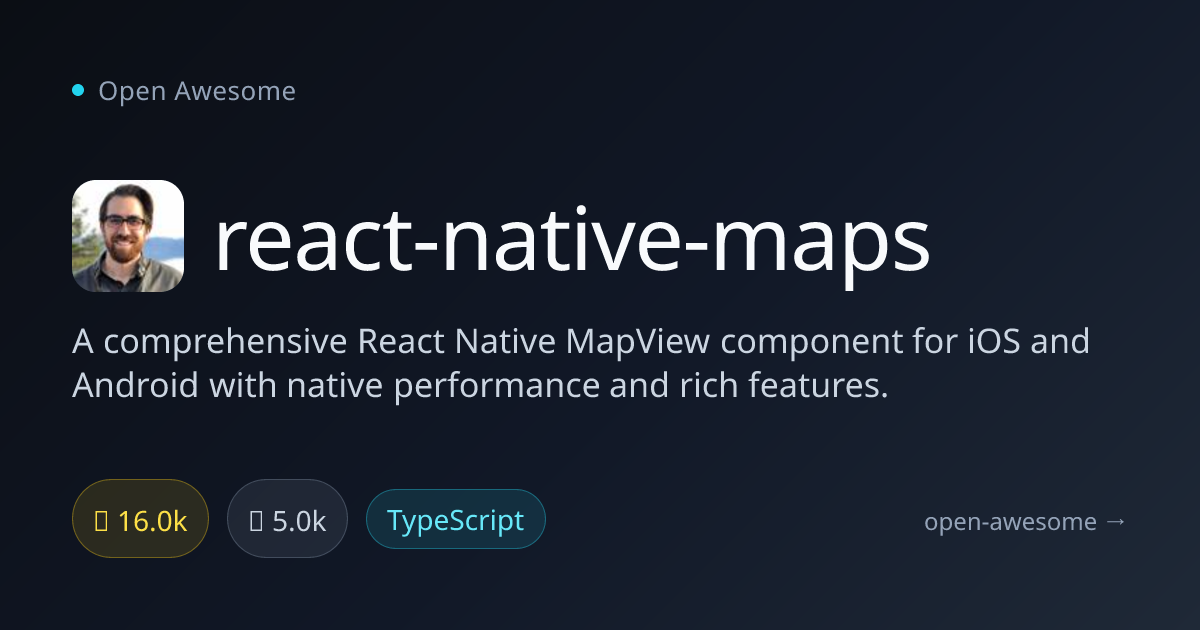 react-native-maps — Native Map Component for React | Open Awesome