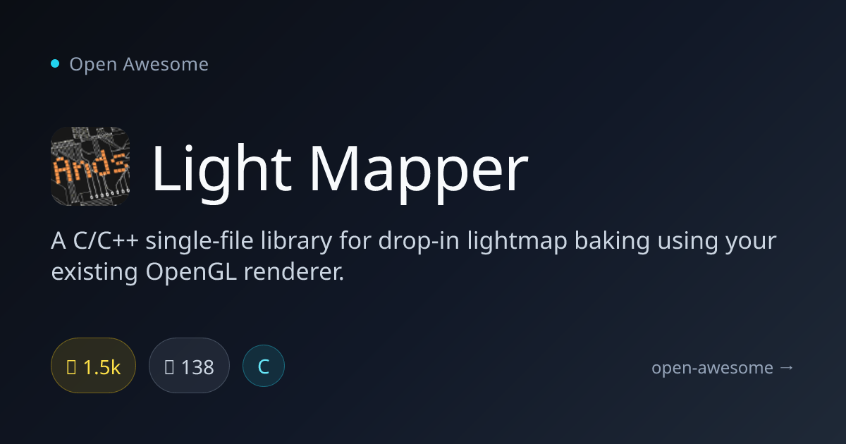 Light Mapper — C/C++ Lightmap Baking Library | Open Awesome