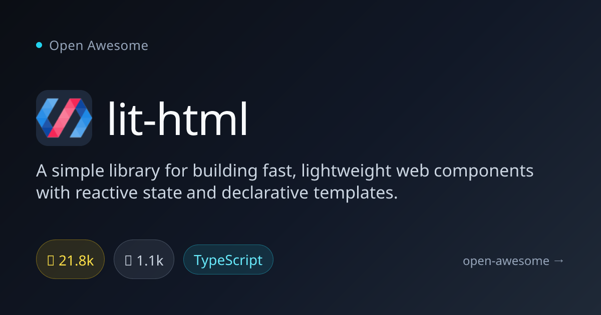 lit-html — Fast Web Components Library | Open Awesome