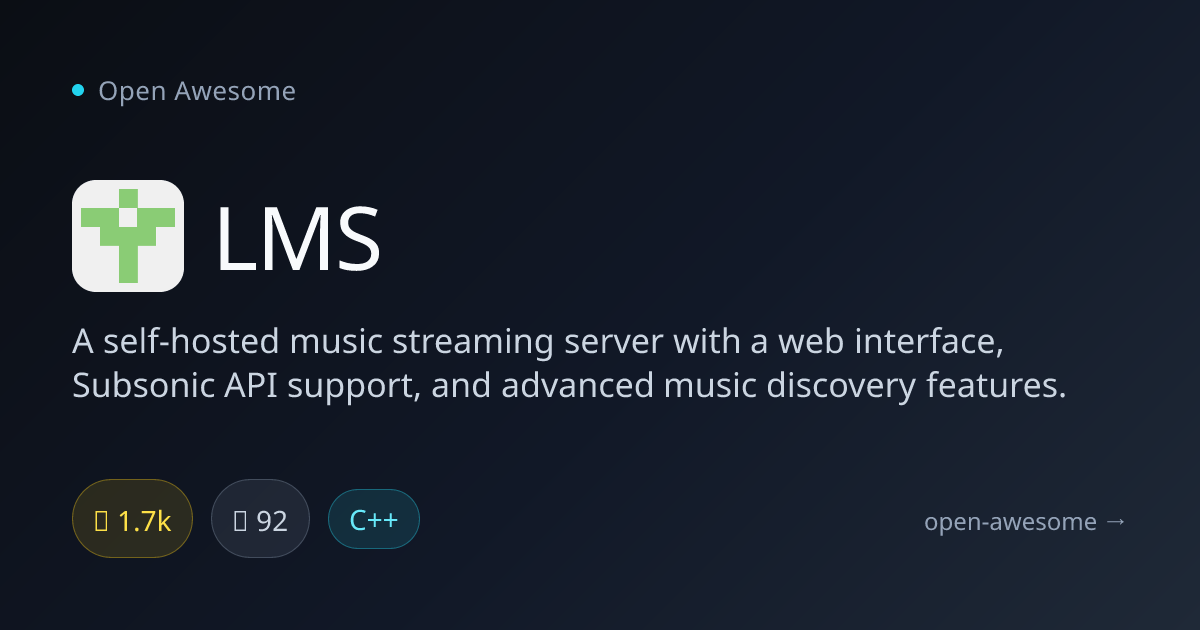 LMS — Self-Hosted Music Streaming Server | Open Awesome