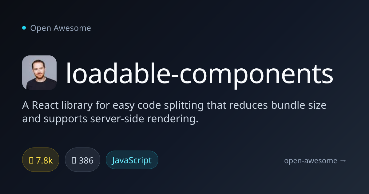 loadable-components — React Code Splitting Library | Open Awesome