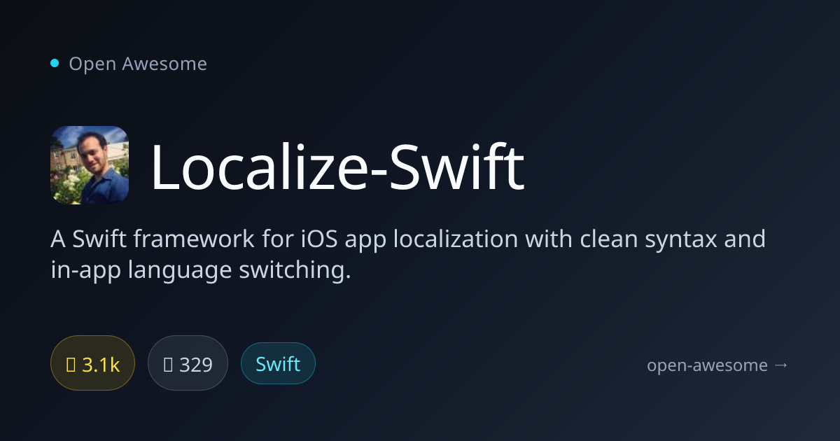 Localize-Swift — Swift Framework for iOS Localization | Open Awesome