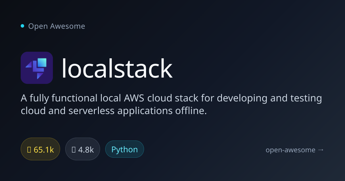 localstack — Local AWS Cloud Stack | Open Awesome