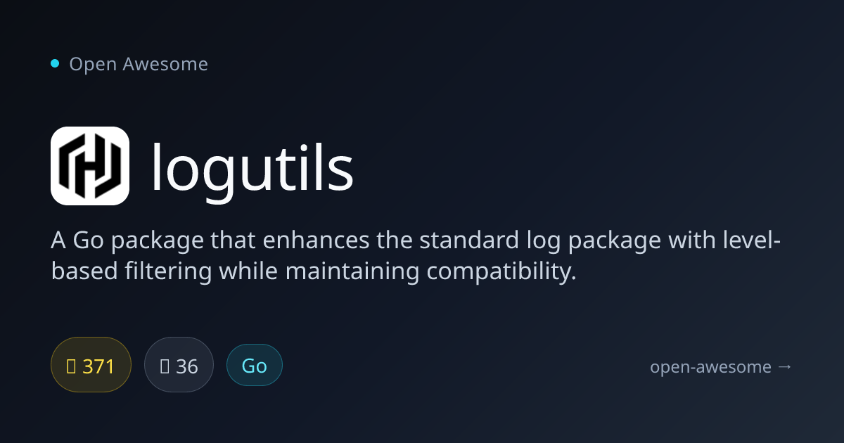 logutils — Enhanced Logging Package for Go | Open Awesome