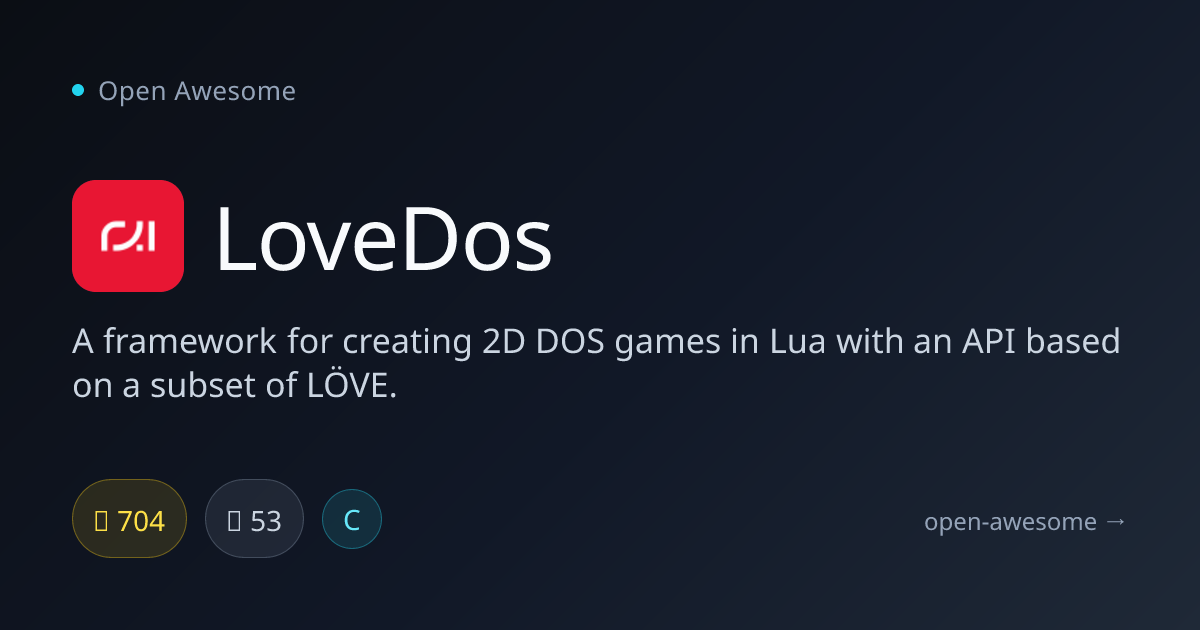 LoveDos — 2D DOS Game Framework | Open Awesome