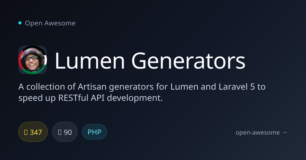Lumen Generators — Lumen REST API Generators | Open Awesome
