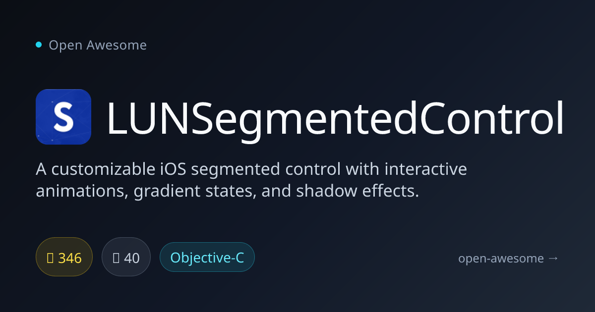 LUNSegmentedControl — Custom iOS Segmented Control | Open Awesome